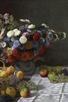 Plakat 20x30cm Still Life with Flowers and Fruit, Monet Vintage