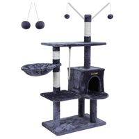 Drapak dla kota 90x45x134 cm ciemny szary beż wielopoziomowy