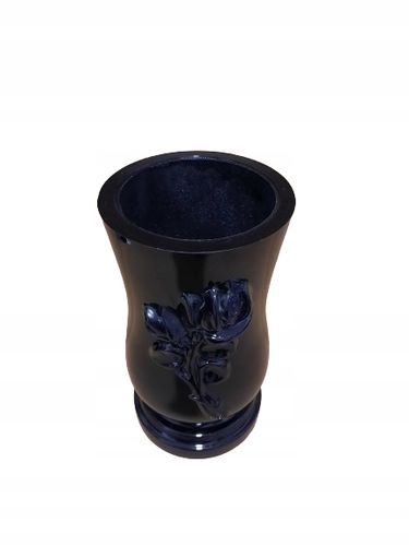 Wazon na cmentarz- Wazon Nagrobny W10/R Czarny na Arena.pl