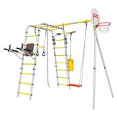 Plac zabaw Fitness | Lina + Kosz + Worek Bokserski + siedzisko | 100 kg