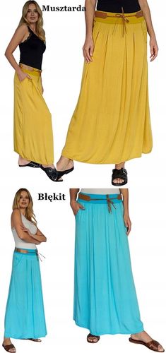 ZWIEWNA DŁUGA SPÓDNICA MAXI DO KOSTEK BOHO ! S,M,L na Arena.pl