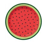 Talerzyki papierowe czerwone arbuz, 18 cm 10 szt.
