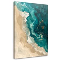 Obraz do salonu sypialni biura, Abstrakcyjne fale morze plaża