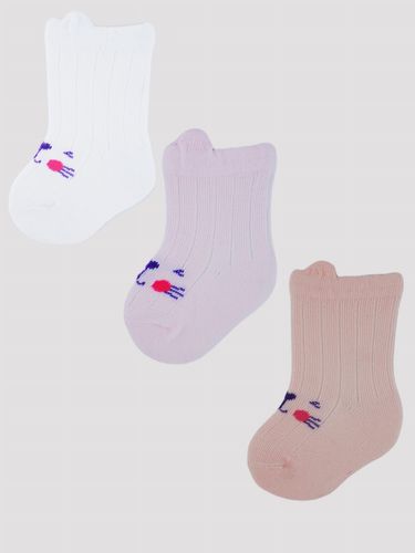 SKARPETY Z BUŹKAMI SB019 6-12 m wzór - dziewczynka na Arena.pl