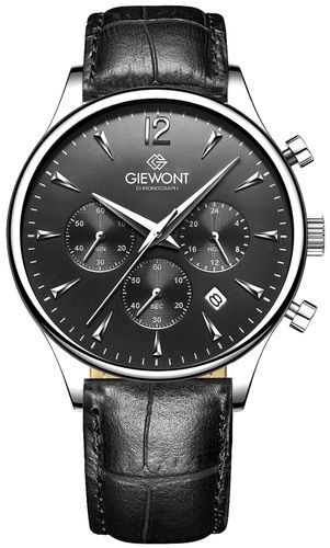 zegarek męski giewont chronograph sapphire czarno srebrny gw6310-a2 na Arena.pl