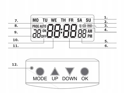 PROGRAMATOR CZASOWY LCD wyłącznik cyfrowy na Arena.pl