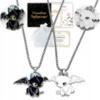 NASZYJNIKI DLA PRZYJACIÓŁEK BFF 2 DWA SMOKI PRZYJAŹNI FRIENDS SMOK 2w1