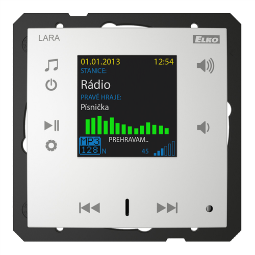 Radio internetowe LARA-R/AL aluminium, design LOGUS90, EFAPEL, ELKOEP, iNELS na Arena.pl
