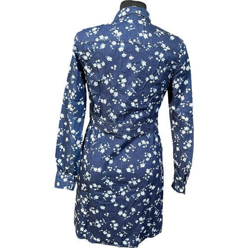 Sukienka Przed Kolano 38 Niebieski Casual Elegancka Wygodna Bawełna 100 na Arena.pl