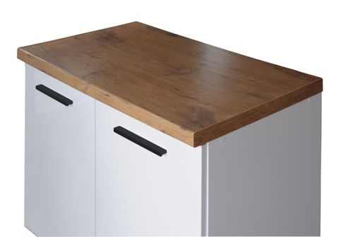 Szafka łazienkowa 80 cm / biała / biały połysk / stojąca / pod umywalkę na Arena.pl