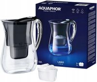 2X Aquaphor LAGO Dzbanek filtrujący wodę Czarny 3.8L, wkład węglowy Maxfor+