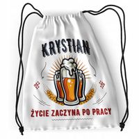 Plecak Dla Krystiana Sportowy Szkolny Worek Torba Z Nadrukiem Ze Zdjęciem
