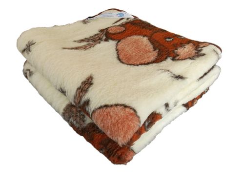 koc wełniany merynos australijski, wzór słonie 140x200 (+-5cm) na Arena.pl