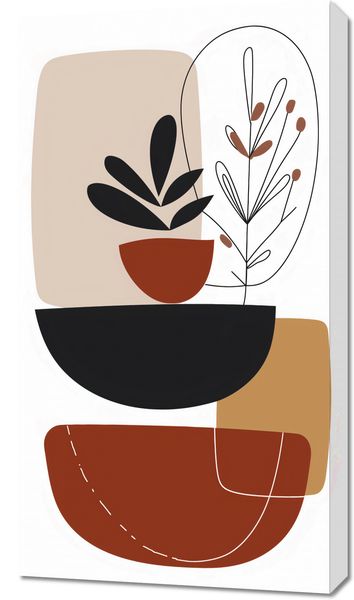 Obraz 50x90cm Botaniczna Abstrakcja zdjęcie 1