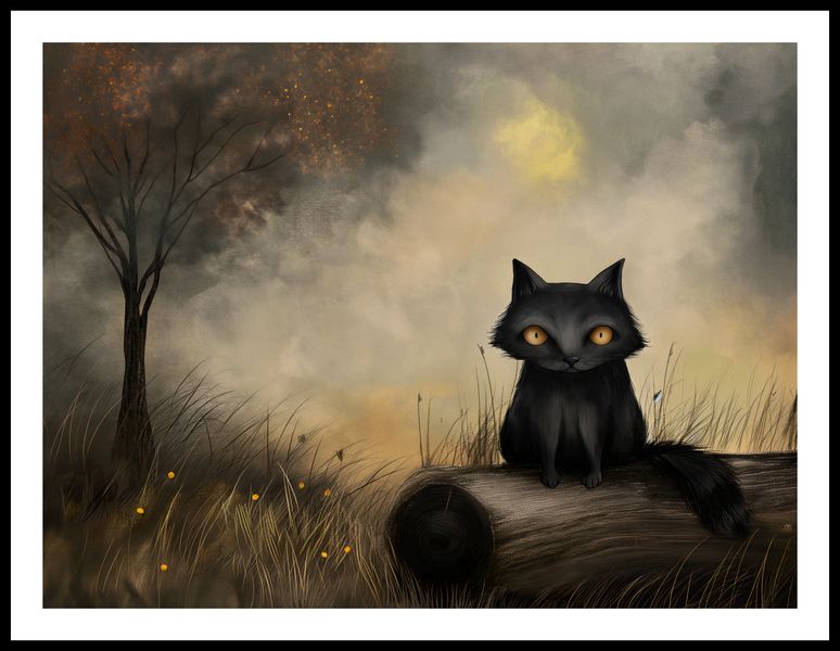 Plakat 80x60cm Czarny Kot zdjęcie 3