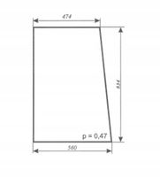 szyba boczna - bok ciągnika URSUS 2802 Ogrodnik kabina Koja Smolniki