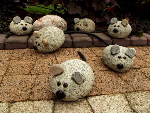 myszka z granitu ozdoba ogród prezent gartdeco1 zdjęcie 9