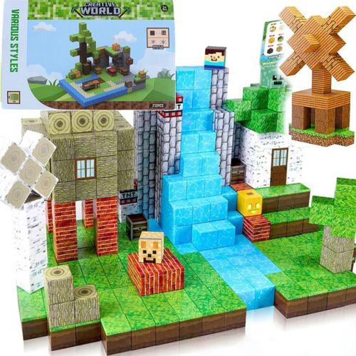 KLOCKI MAGNETYCZNE MOCNE KLOCKI SZEŚCIANY 212 EL KLOCKI PIKSELE na Arena.pl