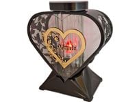 MAMA MAMIE ZNICZ LAMPION SERCE RÓŻA ZŁOTO NA GRÓB SOLARNY FOTOWOLTAICZNY