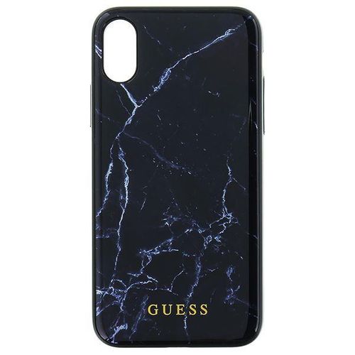 Guess Marble - Etui iPhone X (czarny) na Arena.pl