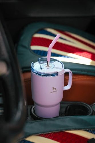 Kubek Termiczny do Auta Ze Słomką Ustnikiem Nieprzeciekający 900ml Termos na Arena.pl