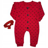 Ubranka niemowlęce Dziewczynka Pajacyk Opaska na głowę Komplet Wyprawka 68