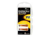 Bateria DA-312 DURACELL do aparatu słuchowego 6sztuk