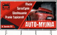 BANER REKLAMOWY 130x80cm oczkowany projekt w cenie AUTO MYJNIA