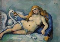 Leda and the Swan, Paul Cézanne - plakat 30x20 cm