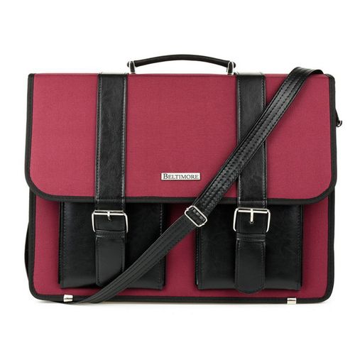BELTIMORE torba męska teczka aktówka neseser z paskiem V459 bordowa na Arena.pl
