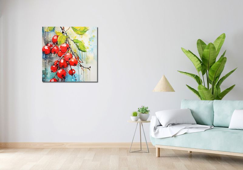 Obraz 70x70cm Symfonia Krwistych Owoców zdjęcie 2