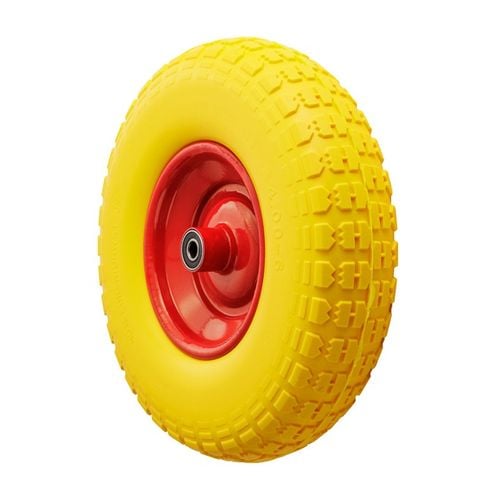 KÓŁKO DO TACZKI KOŁO DO WÓZKA PEŁNE PIANKOWE BEZDĘTKOWE 4.00-6 + OŚ na Arena.pl