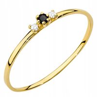 ZŁOTY PIERŚCIONEK Obrączka 333 z CYRKONIAMI r.20