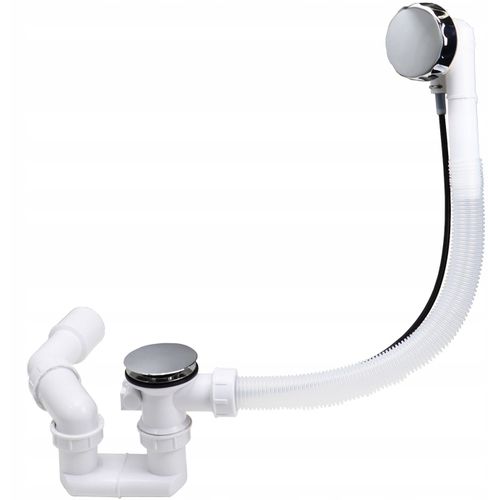 Automatyczny syfon wannowy na pokrętło CHROM czyszczony od góry obrotowy na Arena.pl