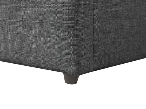 Łóżko z pojemnikiem tapicerowane 180 x 200 cm szare DINAN na Arena.pl