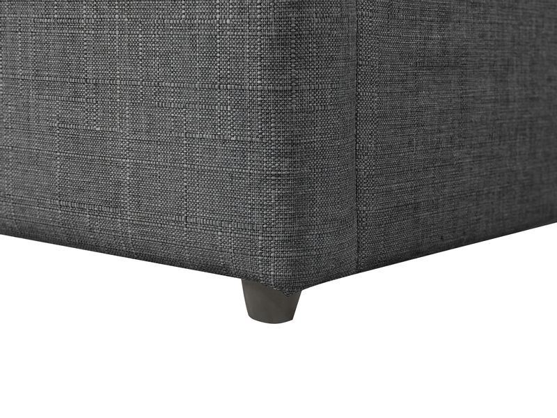 Łóżko z pojemnikiem tapicerowane 180 x 200 cm szare DINAN zdjęcie 9