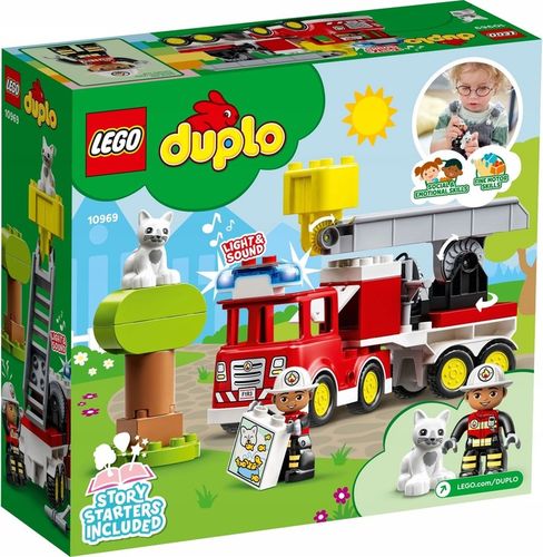 LEGO DUPLO 10969 Wóz Strażacki Samochód Straż Duże klocki Prezent od 2 lat na Arena.pl
