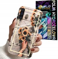 ETUI CASE DO SAMSUNG A70 - SŁONECZNIK KWIATY DLA KOBIET PLECKI + FOLIA