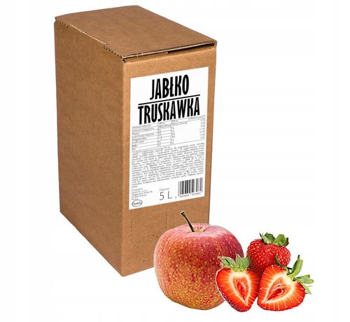 Sok jabłko truskawka 100% tłoczony z truskawek NFC 5L = 20 szklanek na Arena.pl