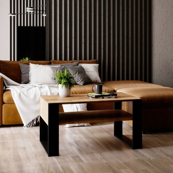 Stolik kawowy KARO ława loft retro Dąb Egger stół zdjęcie 6