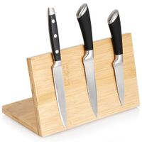 Stojak na noże bambusowy magnetyczny 25x14x15 cm