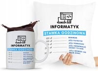 Zestaw Poduszka Kubek Dla Technika Informatyka Z Nadrukiem Ze Zdjęciem