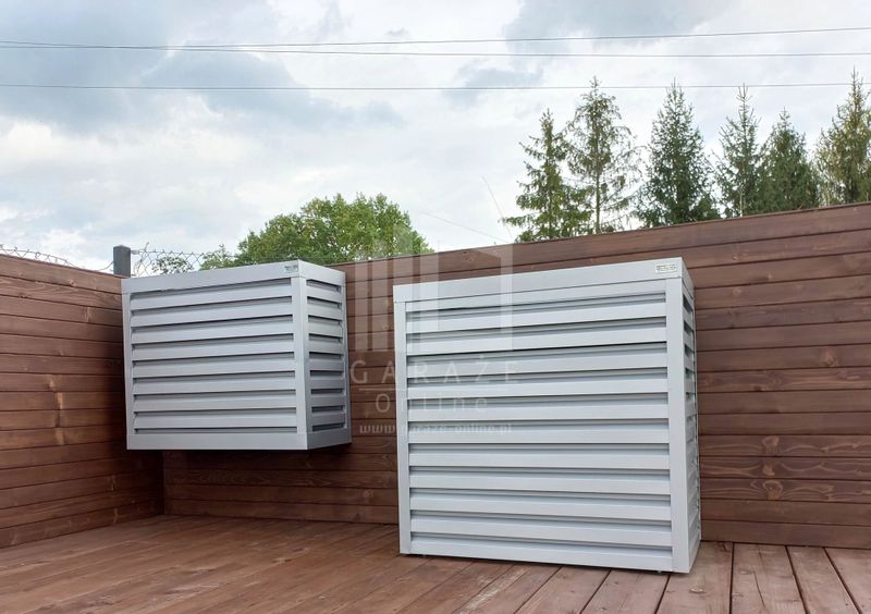 Osłona klimatyzatora - pompy ciepła 70x40x130 cm biały ID453 zdjęcie 10