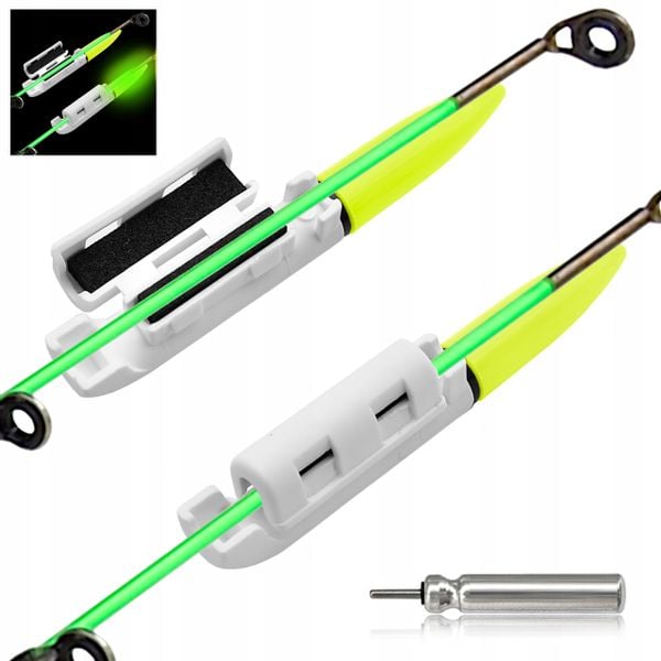 Świetlik elektroniczny sygnalizator brań na szczytówkę + bateria CR425 zdjęcie 1