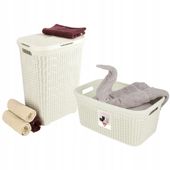 Curver 189207 kosz na bieliznę Natural Style, 60L