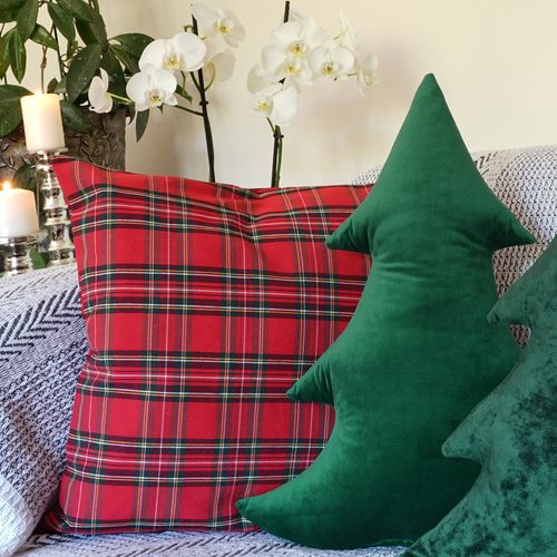 Poduszka Choinka Zielona Aksamitna prezent dla dziecka ozdoba świąteczna na Arena.pl