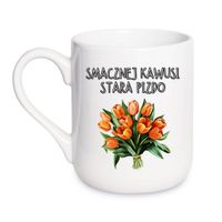 KUBEK "SMACZNEJ KAWUSI STARA PIZDO" Wzór - Elegant Coffee 330 ml