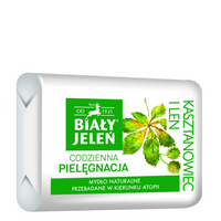 Biały Jeleń Mydło w kostce Kasztanowiec i Len 100g