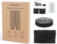 BERSSEN Moskitiera Magnetyczna do Drzwi 120x220 cm Siatka Owadom
