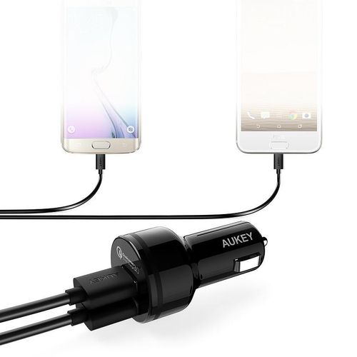 CC-T8 ultraszybka ładowarka samochodowa 2xUSB Quick Charge 3.0 6A 36W na Arena.pl